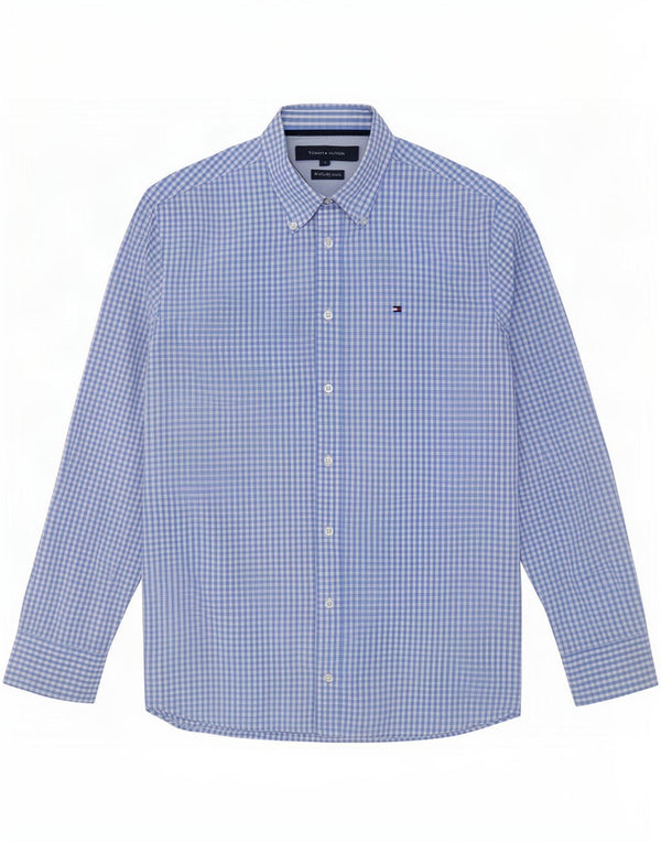 Ανδρικό πουκάμισο Tommy Hilfiger Small Blue Gingham Cotton