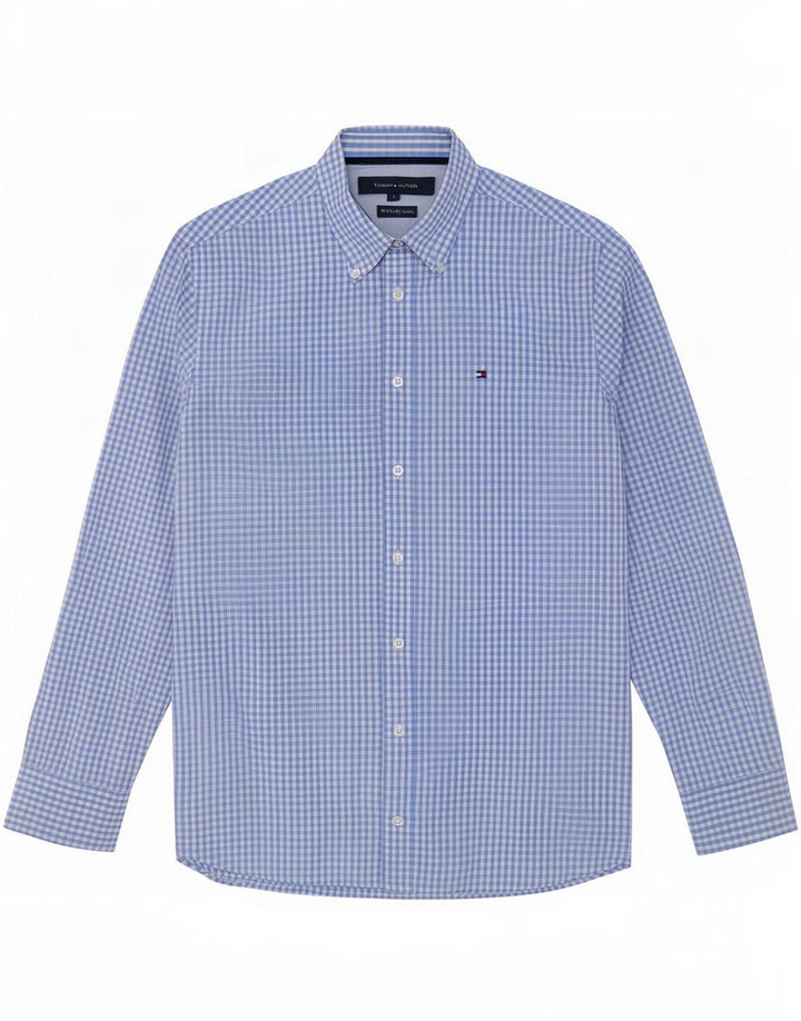 Ανδρικό πουκάμισο Tommy Hilfiger Small Blue Gingham Cotton