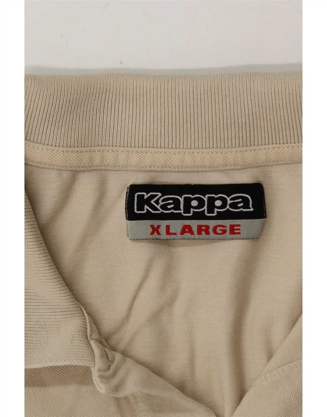 KAPPA Mens Polo Shirt XL Beige Cotton Vintage Kappa and Second-Hand Kappa from Messina Hembry 