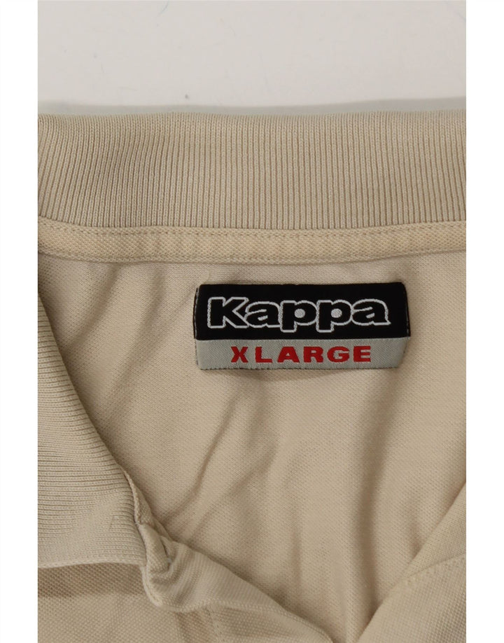 KAPPA Mens Polo Shirt XL Beige Cotton Vintage Kappa and Second-Hand Kappa from Messina Hembry 