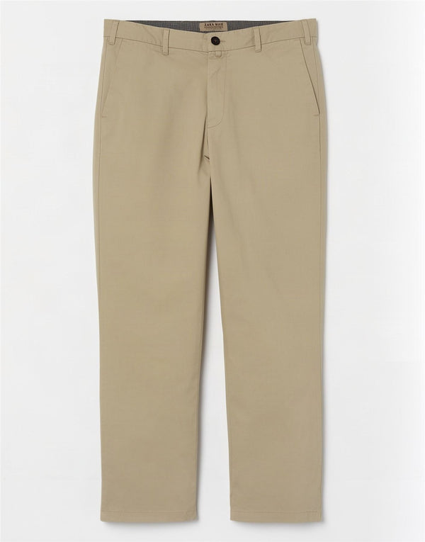 Zara Ανδρικό ίσιο παντελόνι Chino EU 42 Large W32 L30 Beige