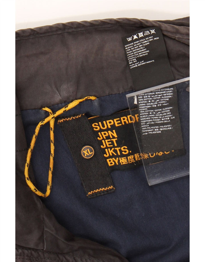 Ανδρικό SUPERDRY Graphic Bomber Jacket UK 42 XL Μαύρο βαμβακερό