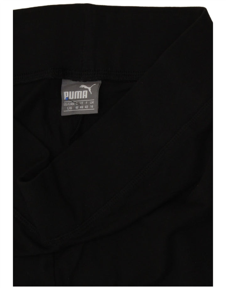 Puma Γυναικείο Γραφικό Κολάν UK 14 μεγάλο μαύρο βαμβακερό