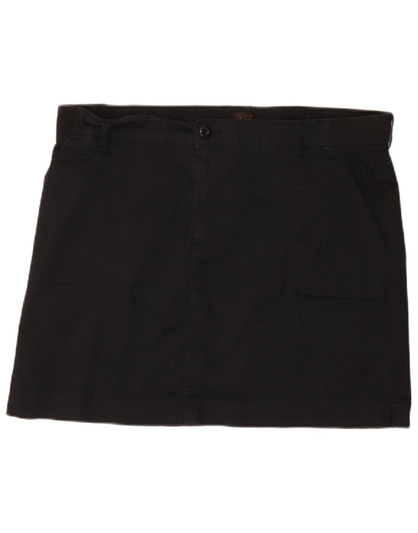 Lee Γυναικεία Μίνι Φούστα Χαμηλής Μέσης UK 20 2XL W40 Μαύρη βαμβακερή
