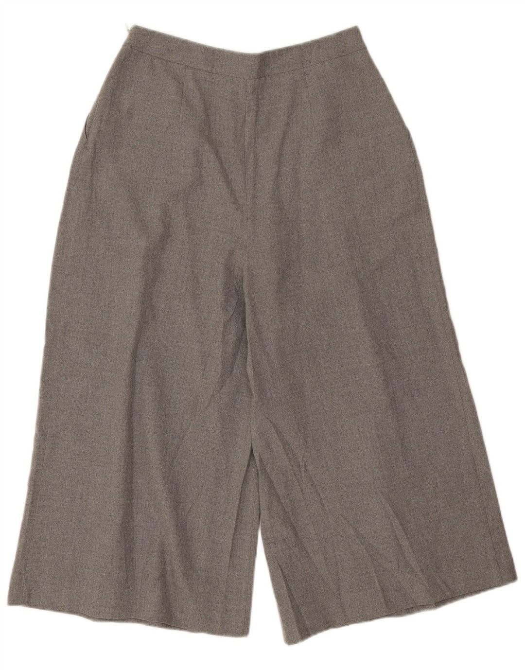 Zara Γυναικείο Παντελόνι Κάπρι Cullotes Μικρό W26 L19 με γκρι πολυεστέρα