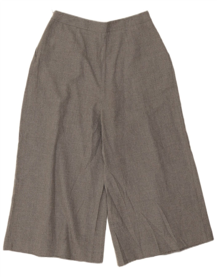 Zara Γυναικείο Παντελόνι Κάπρι Cullotes Μικρό W26 L19 με γκρι πολυεστέρα