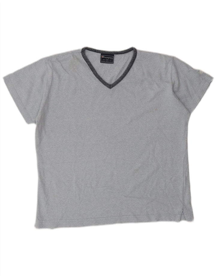 Champion Γυναικείο T-Shirt Top UK 14 Medium Blue Cotton