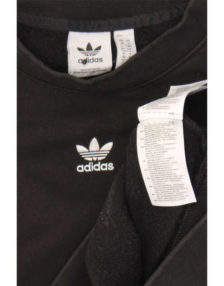 Γυναικείο φούτερ Adidas Oversized Jumper UK 10 Small μαύρο βαμβακερό