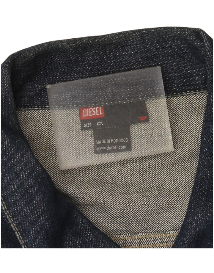 Diesel Ανδρικό Τζιν Μπουφάν UK 44 2XL Navy Blue Cotton