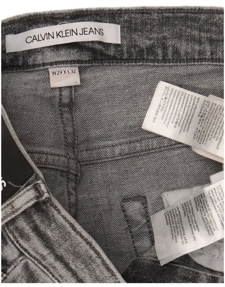 CALVIN KLEIN Γυναικείο στενό τζιν W29 L32 Γκρι βαμβακερό