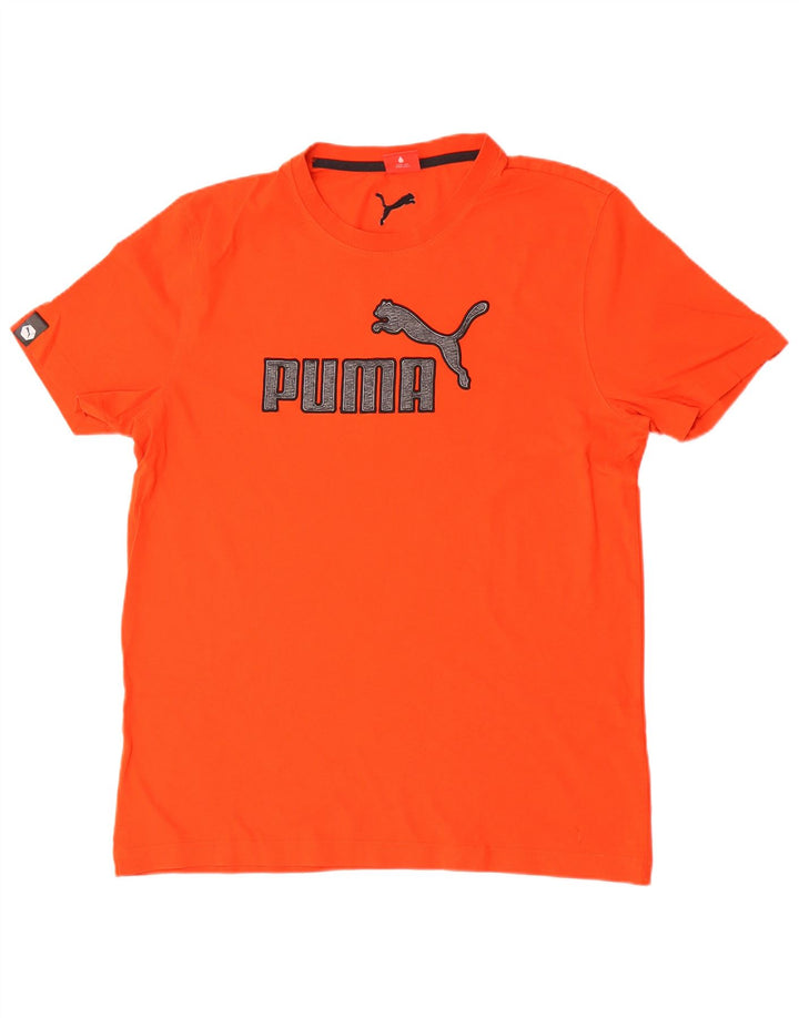 Ανδρικό γραφικό T-Shirt Puma Top μεγάλο πορτοκαλί βαμβακερό