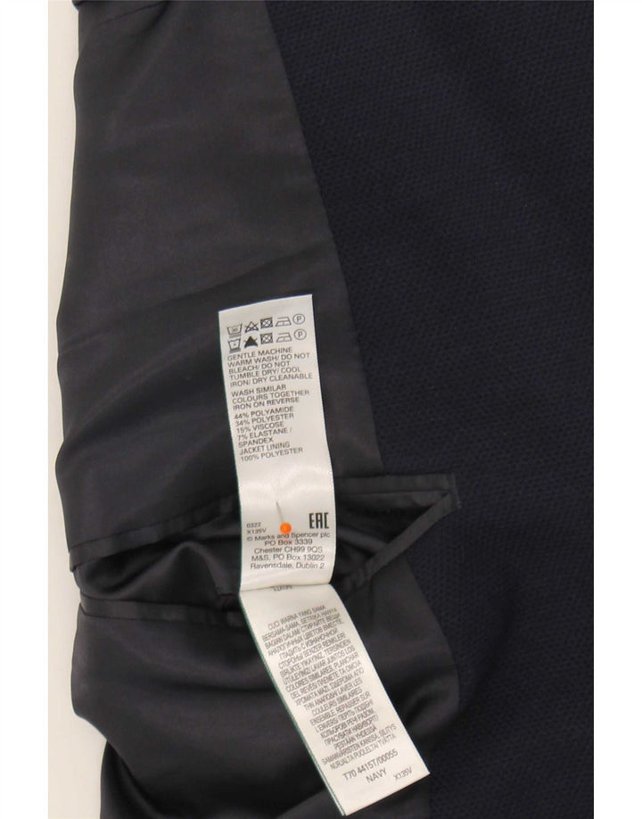 Marks & Spencer Ανδρικό μπουφάν σακάκι με 2 κουμπιά UK 48 4XL Navy Blue Polyamide