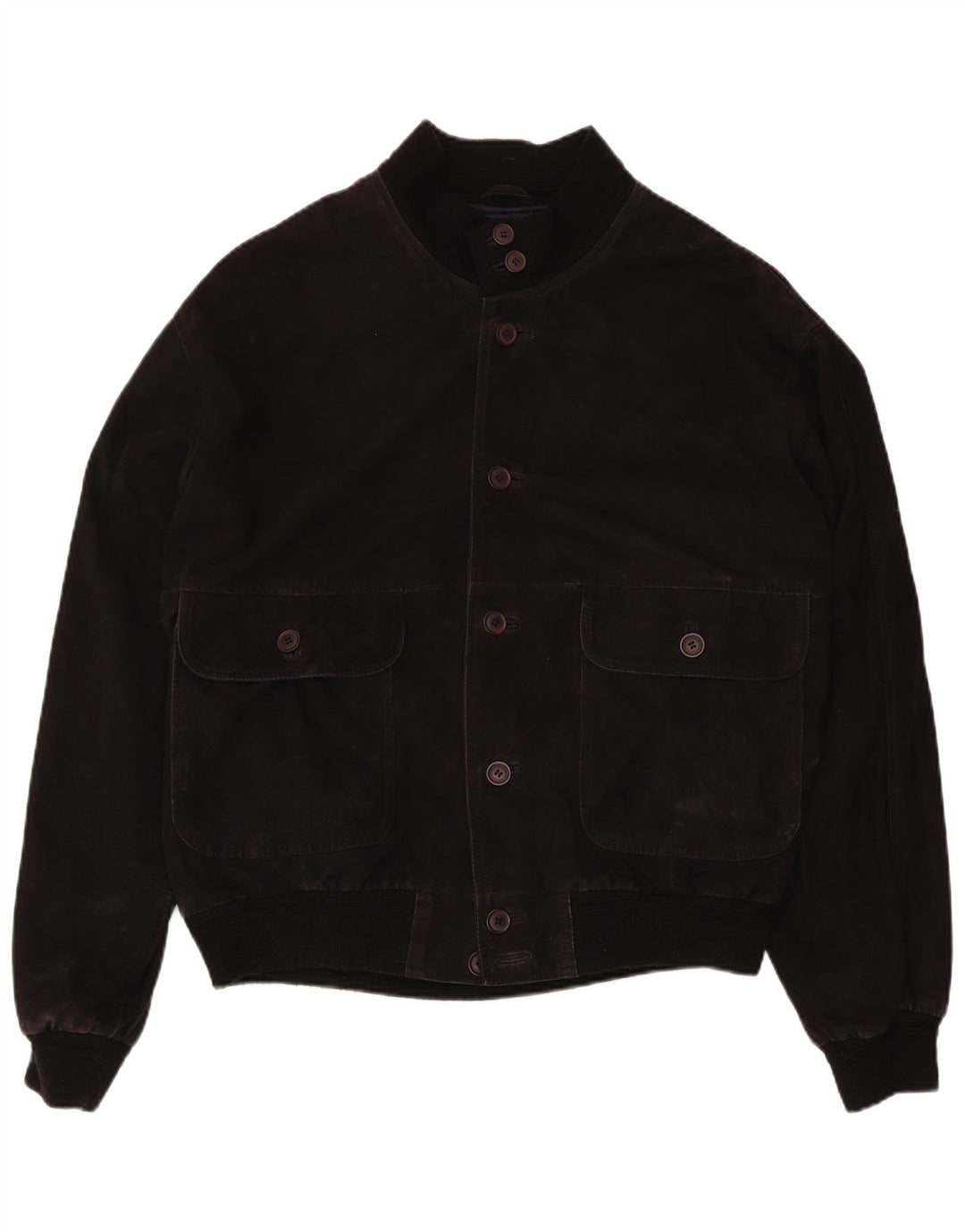 ZARRO Ανδρικό Suede Bomber Jacket IT 54 2XL Μαύρο Δερμάτινο