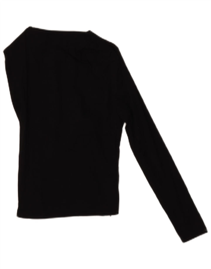 Γυναικεία Zara Crop One Shoulder Top UK 8 Small Black Lenn