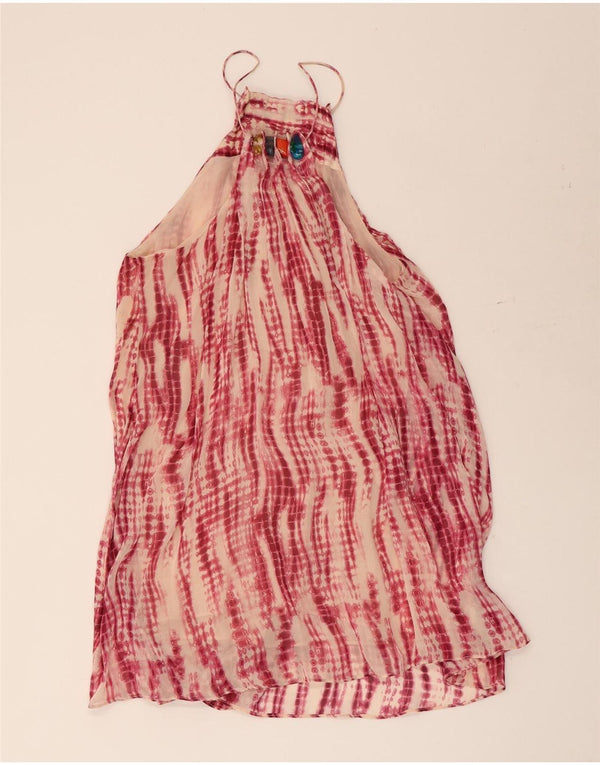 Zara Γυναικείο φόρεμα UK 14 Medium Pink Tie Dye