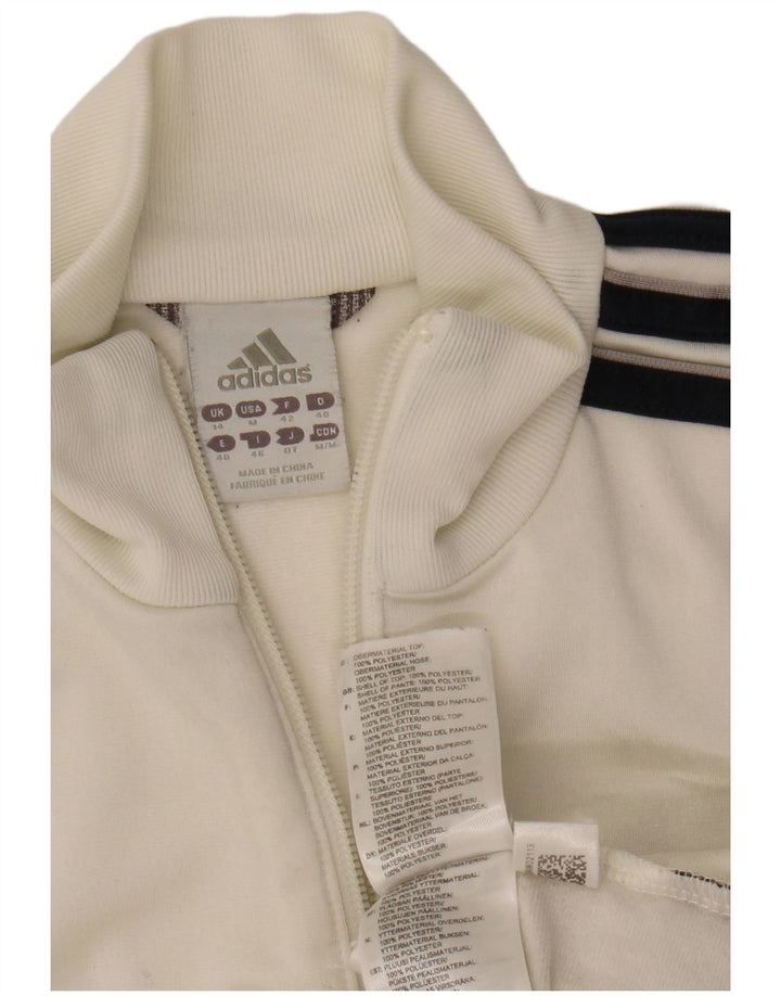Γυναικεία αθλητική φόρμα ADIDAS Top Jacket UK 14 Medium White Polyester