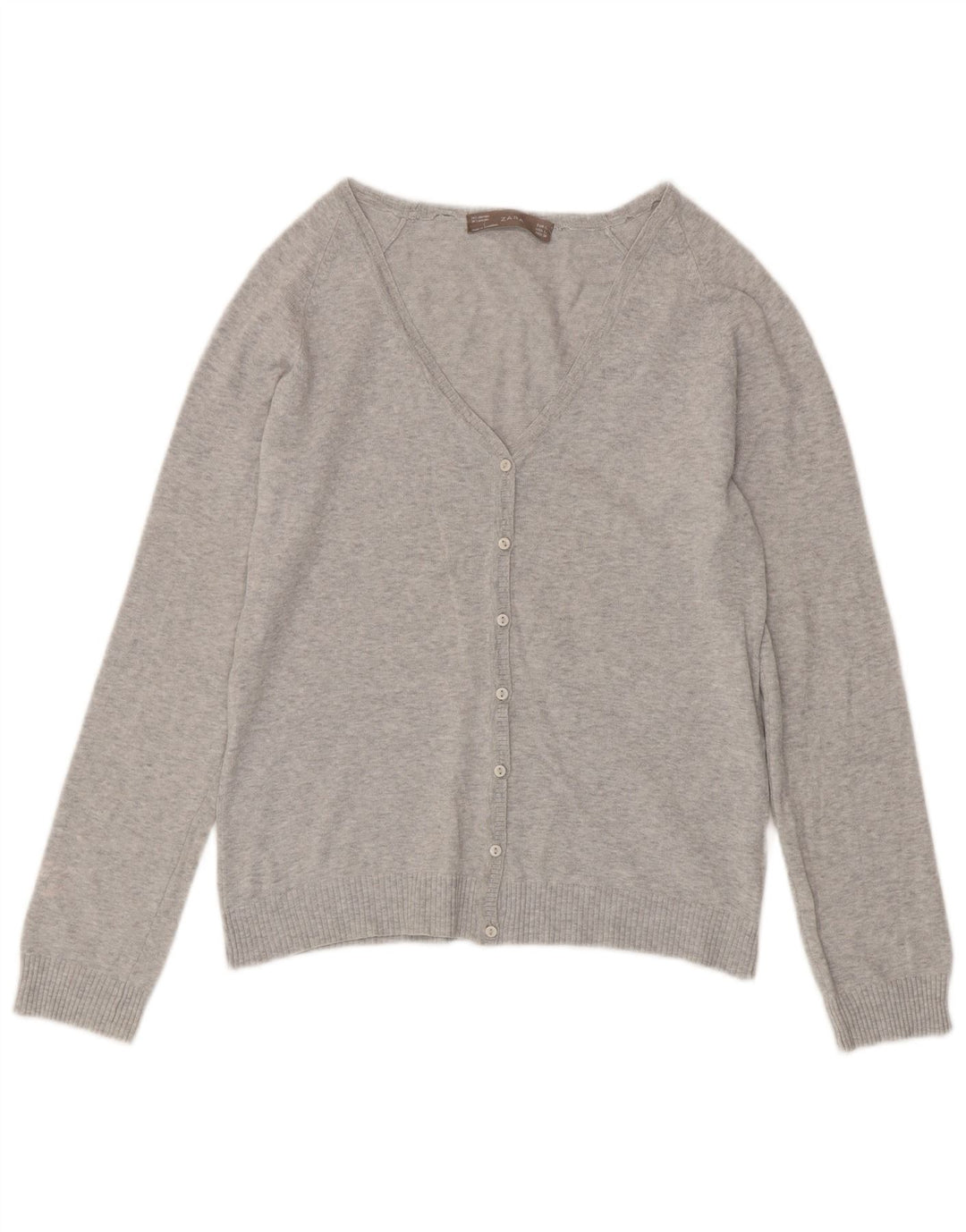 Zara Γυναικεία Ζακέτα UK 14 Large Grey Flecked