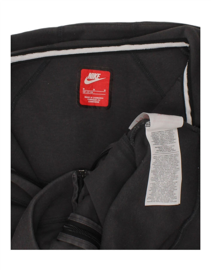 NIKE Boys Zip Hoodie Sweater 10-11 Years Medium  Grey Cotton Vintage Nike and Second-Hand Nike from Messina Hembry 