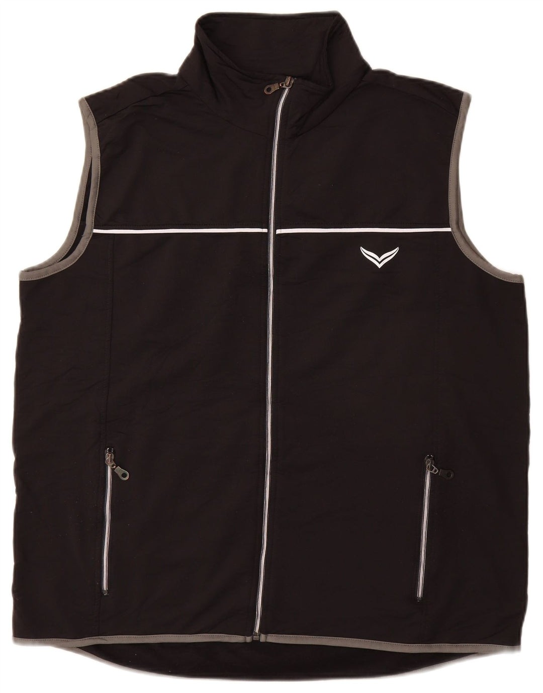 Ανδρική αθλητική φόρμα γραφική TRIGEMA Top Jacket Μαύρο Πολυεστέρας