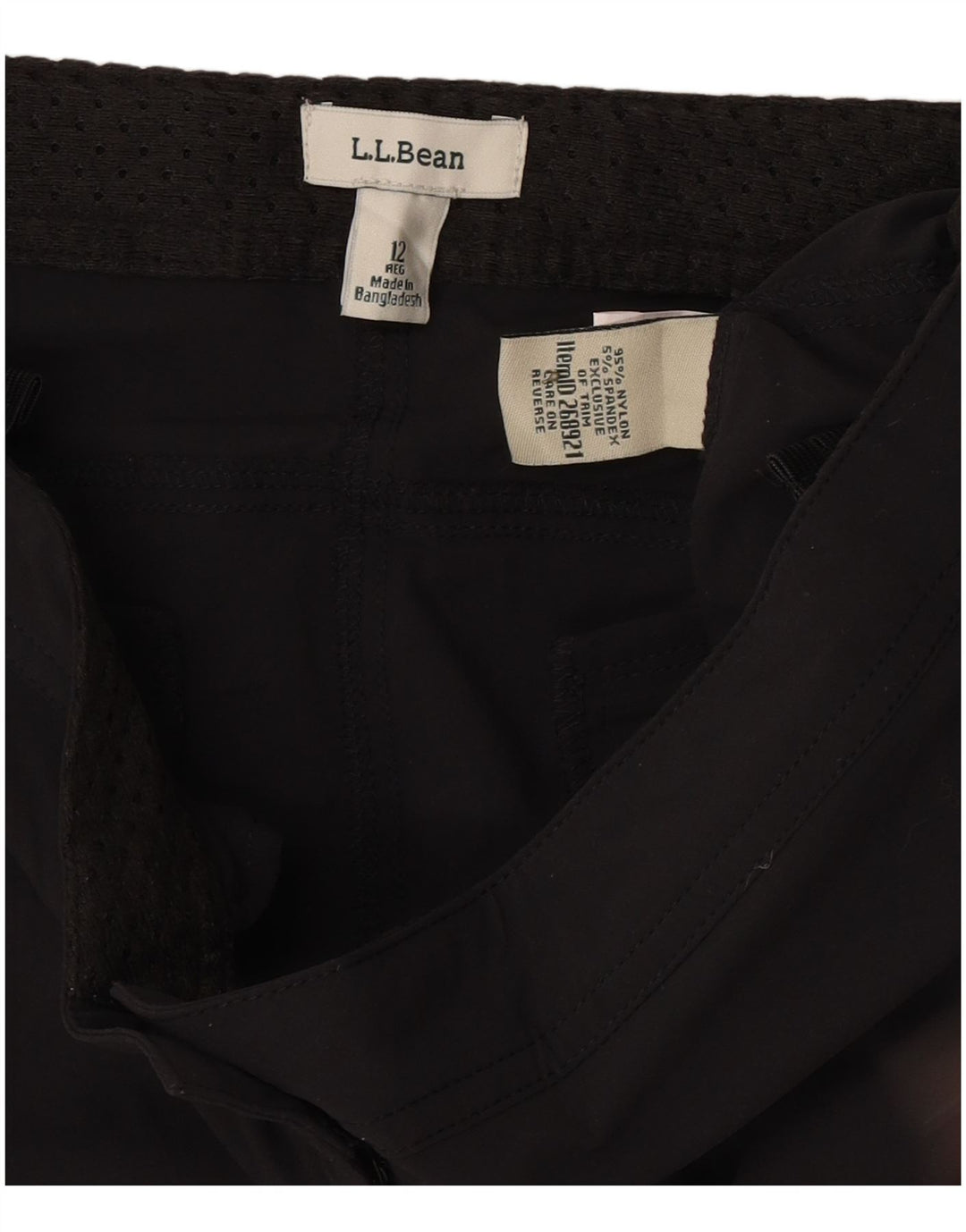 Γυναικείο σορτς Cargo L.L.Bean US 12 Large W34 Μαύρο νάιλον