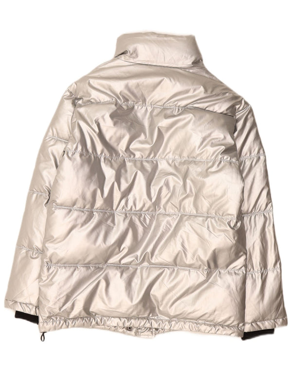 Topshop Γυναικείο μπουφάν με επένδυση UK 8 Small Silver Polyethylene