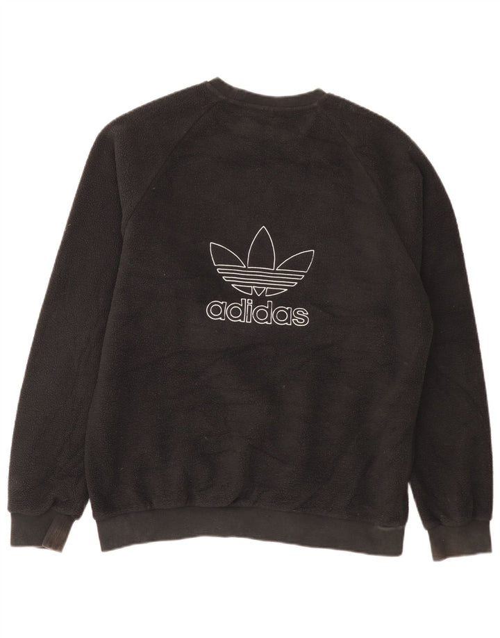 Adidas Ανδρικό γραφικό fleece jumper Μεσαίο μαύρο πολυεστέρα