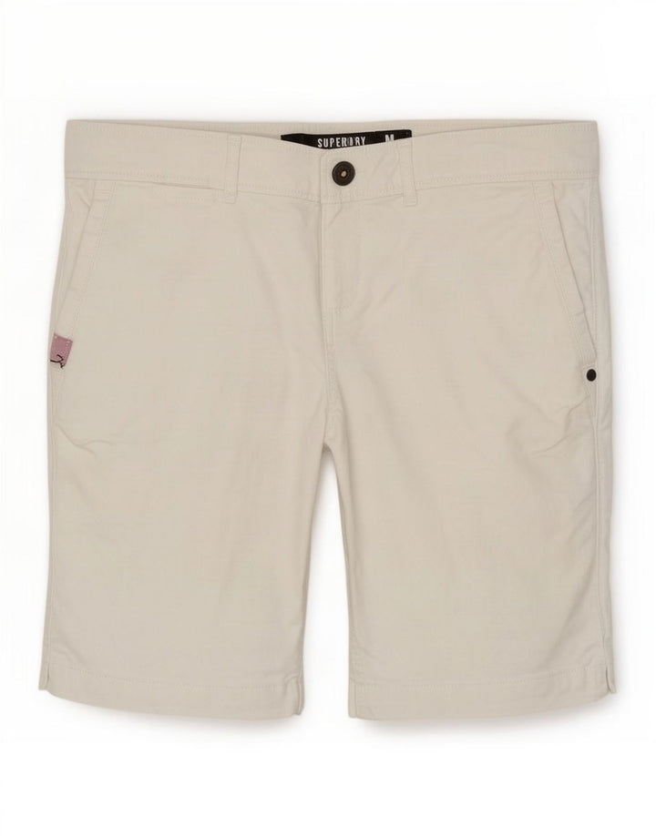 Superdry γυναικείο σορτς Chino, μεσαίο W30, λευκό βαμβακερό