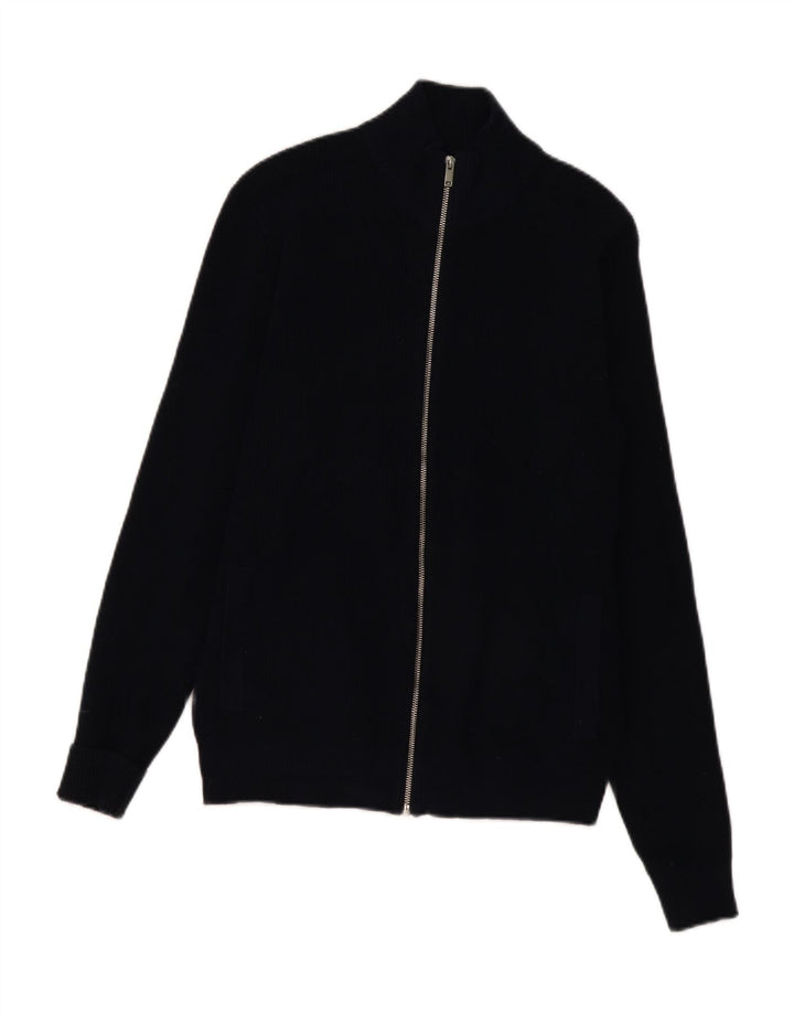 Ανδρικό πουλόβερ ζακέτα Marks & Spencer Small Navy Blue Polyester