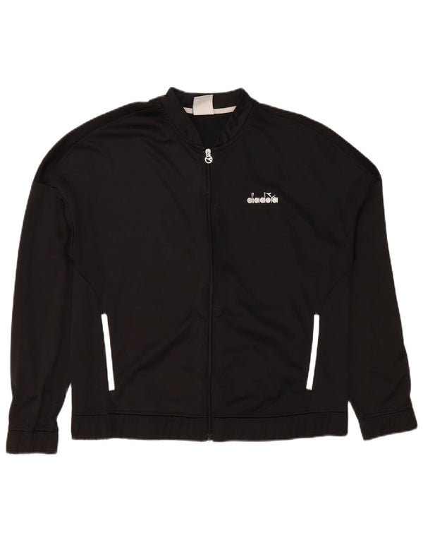 Diadora Boys αθλητική φόρμα Top Jacket 15-16 Years Large Black Polyester