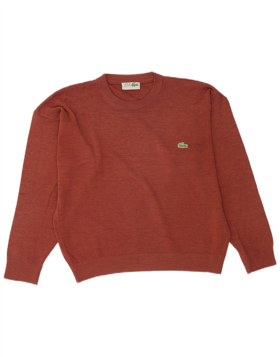 Ανδρικό πουλόβερ Lacoste Crew Neck Jumper Μέγεθος 5 Μεγάλο καφέ μαλλί