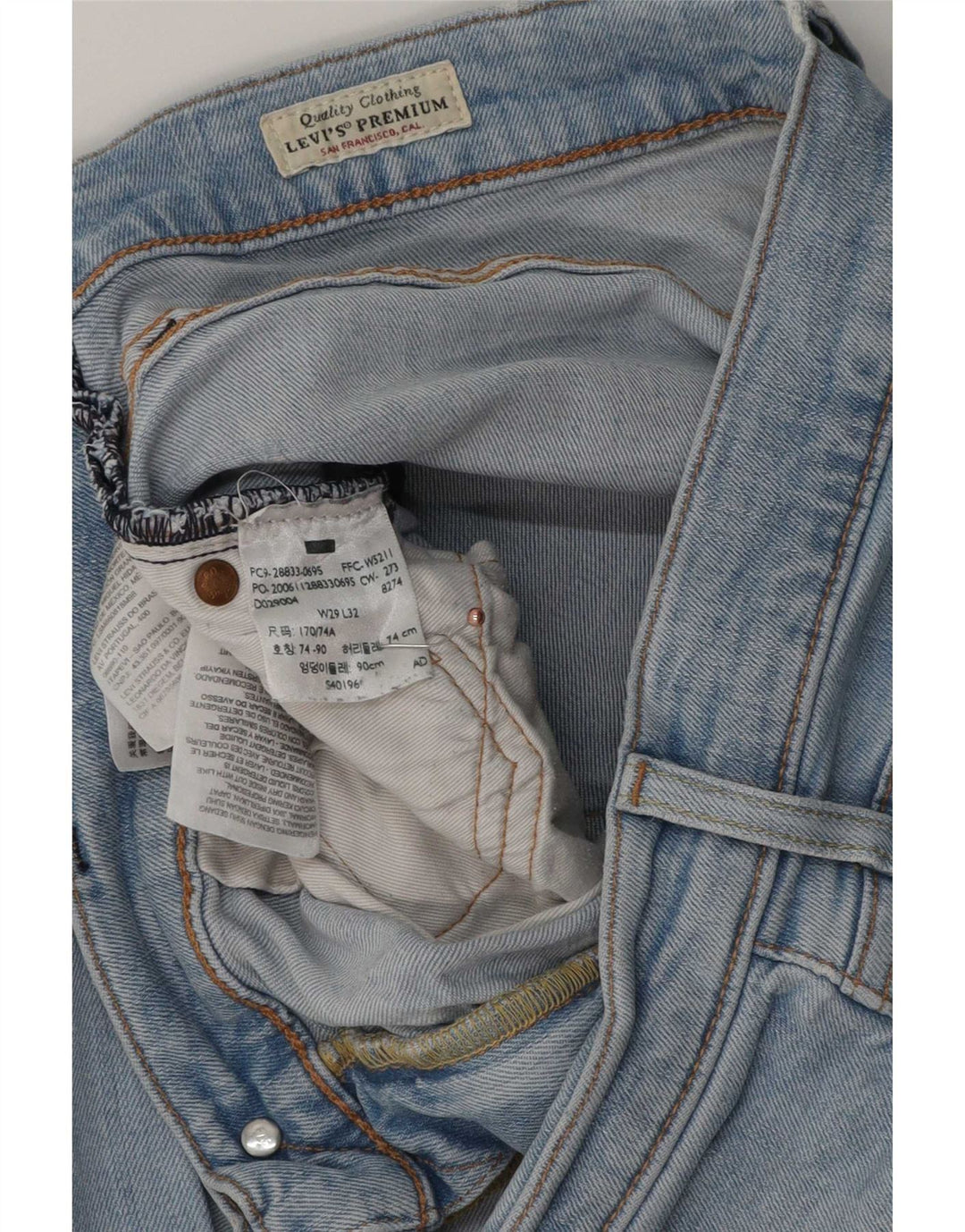 Ανδρικό τζιν Levi's Slim W29 L32 Μπλε βαμβακερό