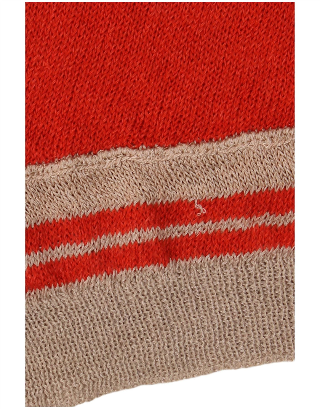 Vintage γυναικείο Crop Graphic Boat Neck Jumper πουλόβερ IT 44 Medium Red