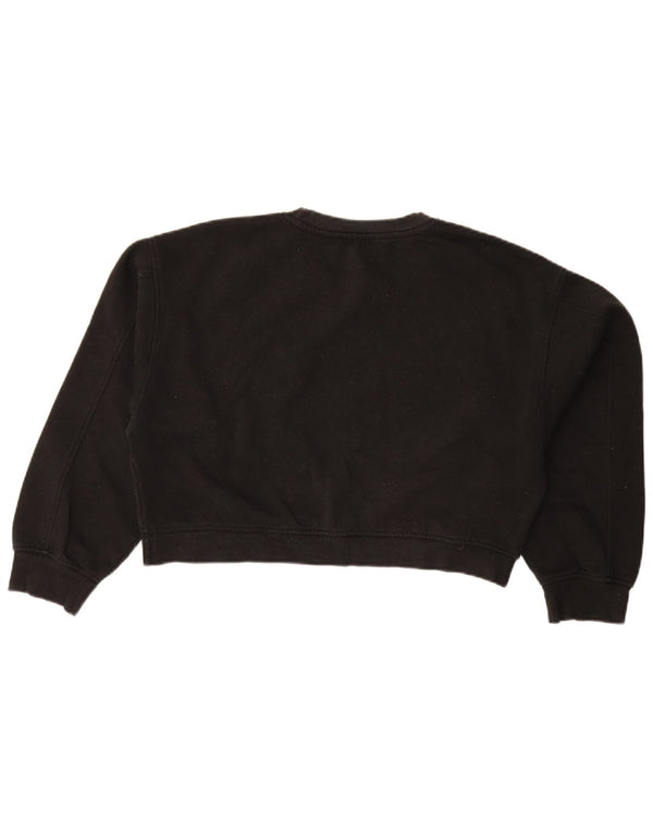 Zara Γυναικεία φούτερ μεγάλης κλίμακας Crop Jumper UK 14 Large Μαύρο