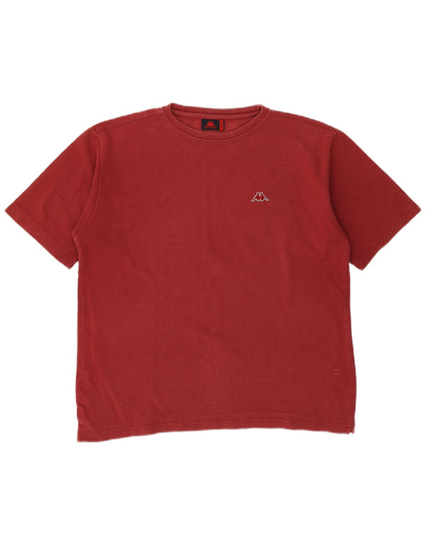 KAPPA Mens T-Shirt Top Large Red Cotton