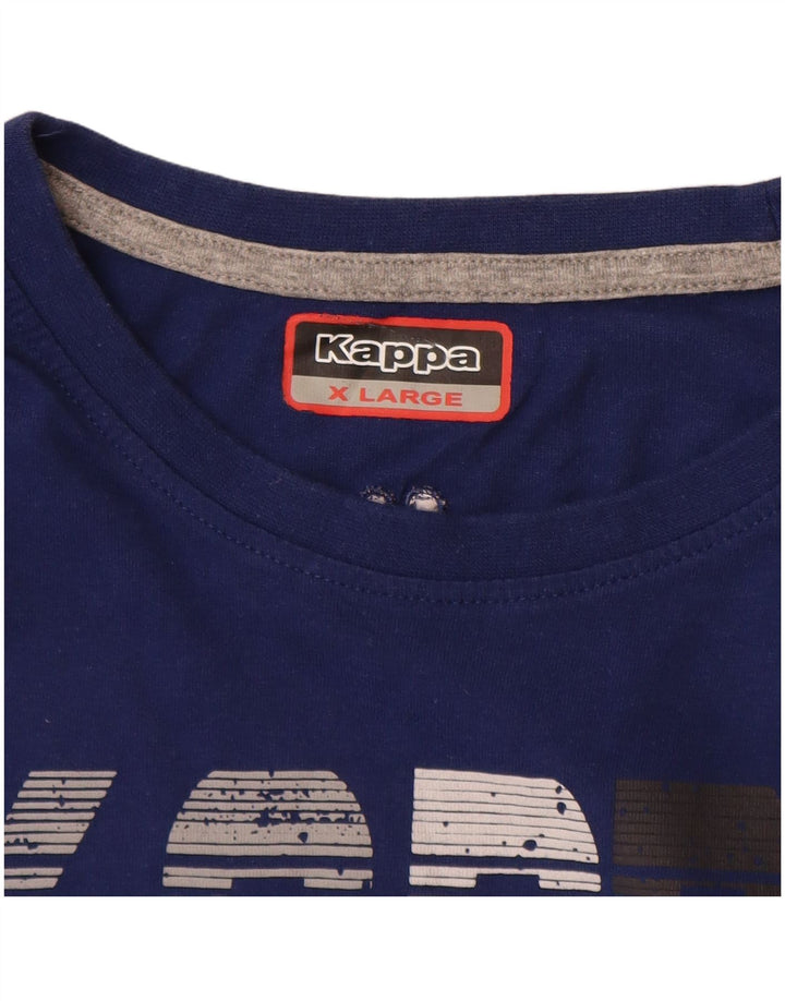 Ανδρικό γραφικό T-Shirt KAPPA Top XL Navy Blue