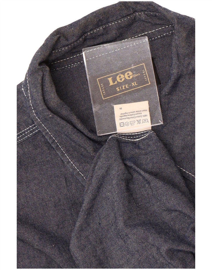 Ανδρικό πουκάμισο LEE XL Navy Blue Cotton