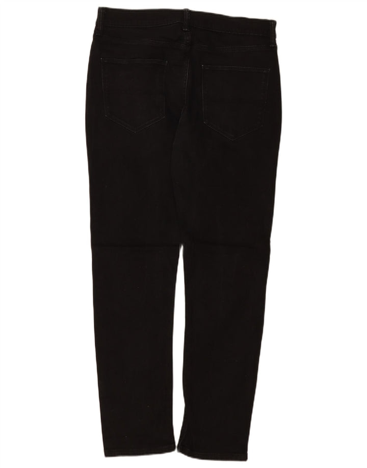 Marks & Spencer Mens Regular Slim Jeans W32 L31 Μαύρο βαμβακερό