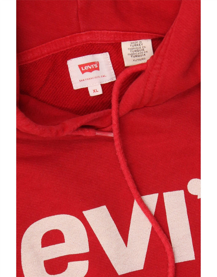 Levi's Mens Graphic Hoodie Jumper XL Red