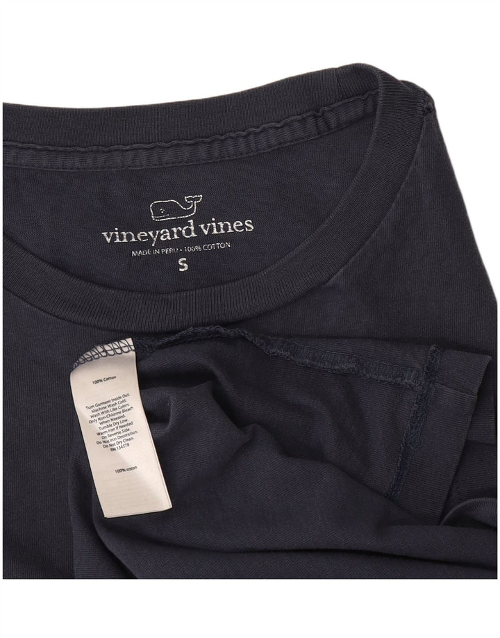 Vineyard Vines Ανδρικό γραφικό τοπ Μακρυμάνικο Μικρό Navy Blue από βαμβάκι