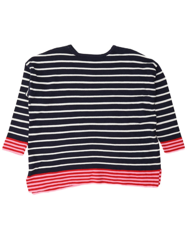Γυναικείο Joules Boat Neck Jumper UK 18 XL Navy Blue ριγέ βαμβακερό