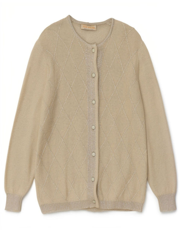 John Walker Γυναικείο πουλόβερ ζακέτα UK 18 XL Grey Argyle/Diamond Wool