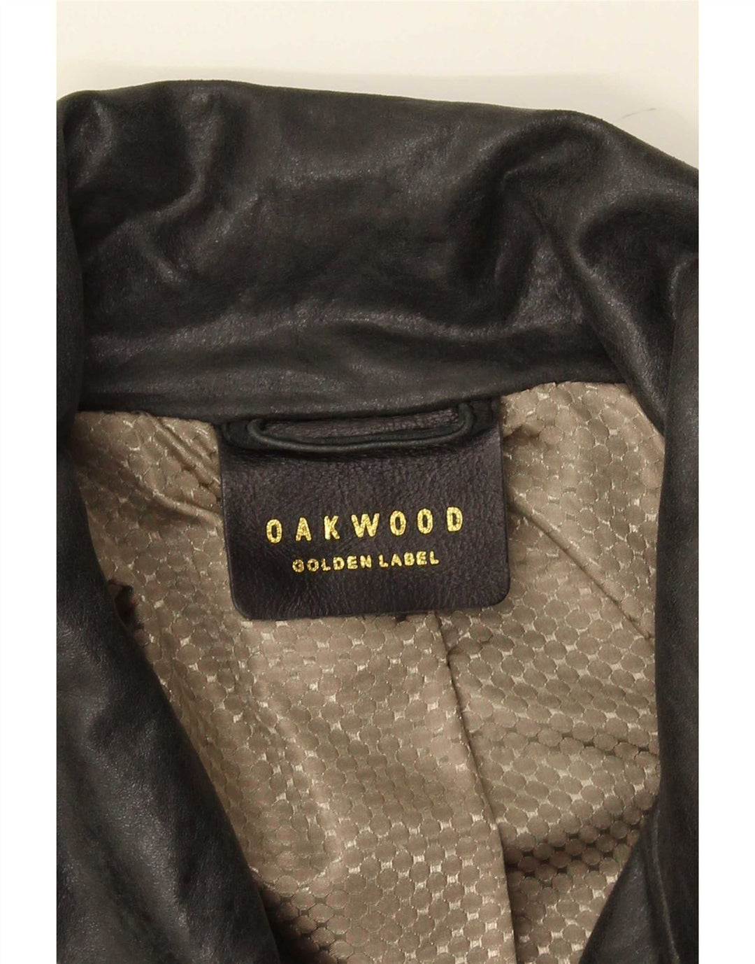 Oakwood Γυναικείο Δερμάτινο Παλτό UK 14 Μεσαίο Μαύρο