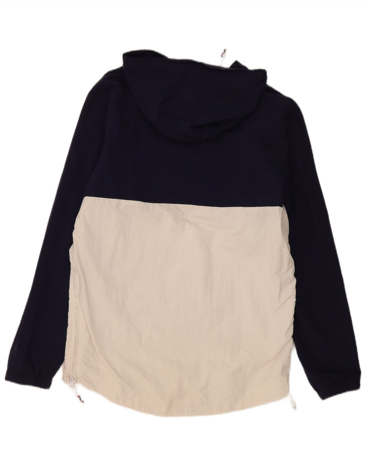 Fila Ανδρικό μπουφάν βροχής με κουκούλα πουλόβερ UK 36 Small Navy Blue Colourblock