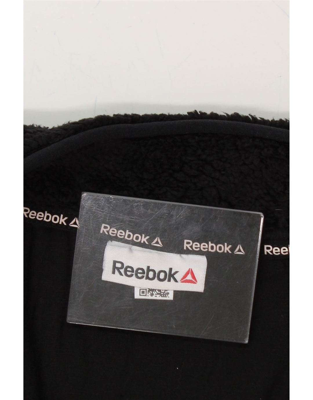 REEBOK Womens Fleece Jacket UK 18 XL Black Colourblock Polyester Vintage Reebok and Second-Hand Reebok from Messina Hembry 