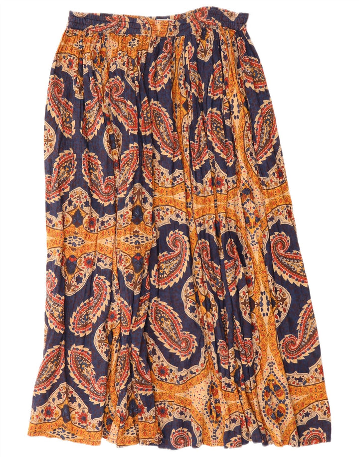 Flash Γυναικεία Πλισέ Φούστα Μικρή W27 Navy Blue Paisley Viscose