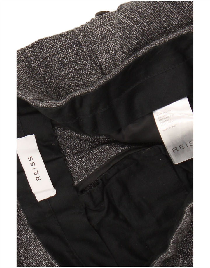 Ανδρικό Slim Suit Παντελόνι Reiss W32 L30 Γκρι μαλλί