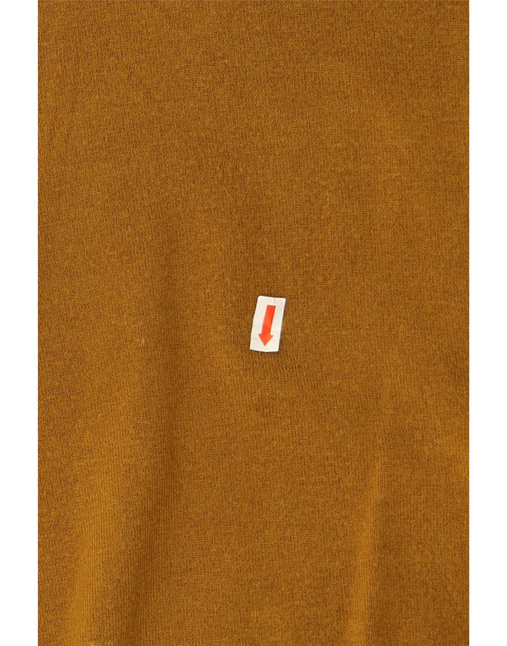 Ανδρικό πουλόβερ Zara Crew Neck Jumper Μεσαία κίτρινη βισκόζη