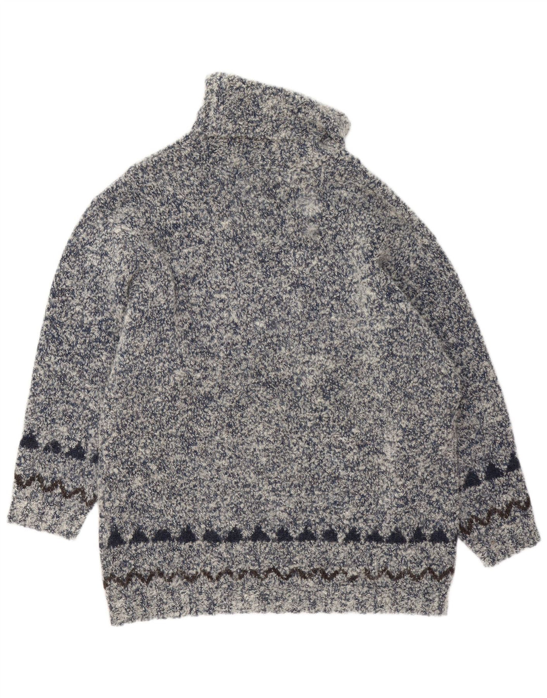 GIESSWEIN Γυναικείο πουλόβερ με ρολό λαιμόκοψη EU 40 Medium Grey Fair Isle