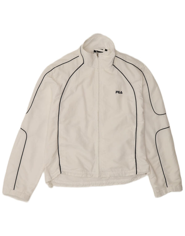 Fila Γυναικεία αθλητική φόρμα Top Jacket UK 16 Large White Polyester