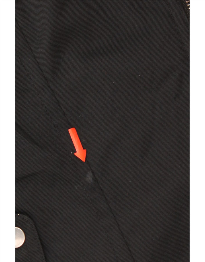 Zara Γυναικείο Military Jacket UK 12 Medium Black Nylon